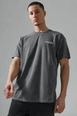 Man Active Oversized Wash La Lift Club T-shirt | BoohooMAN UK