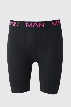 Man Active Performance 7inch Long 3 Pack Boxer Neon Logo | BoohooMAN UK