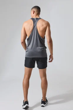 Man Active Poly Gym Regular Fit Racer Vest | BoohooMAN UK