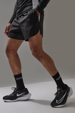 Man Active Pro 5inch Side Split Runner Shorts | BoohooMAN UK