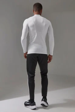 Man Active Pro Long Sleeve High Neck Perforated Base Layer | BoohooMAN UK