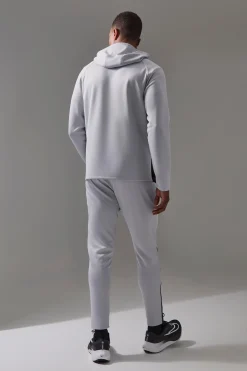 Man Active Pro Zip Thru Hooded Track Top Tracksuit | BoohooMAN UK