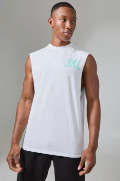 Man Active Progress Over Everything Regular Fit Tank | BoohooMAN UK