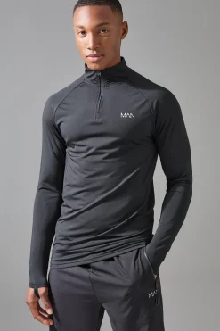 Man Active Quarter Zip And Jogger Tracksuit | BoohooMAN UK