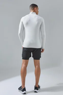 Man Active Quarter Zip 2-in-1 Short Tracksuit | BoohooMAN UK