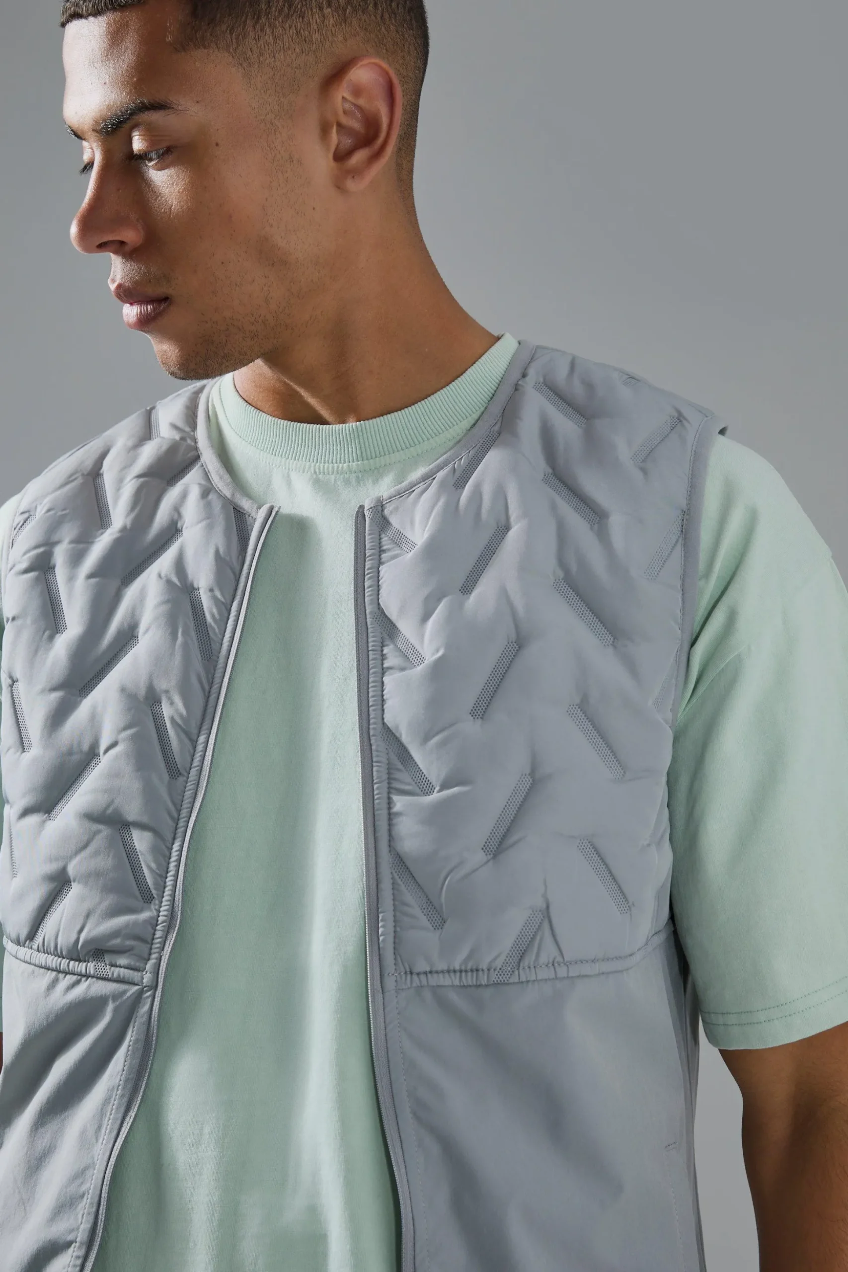 Man Active Quilted Gilet | BoohooMAN UK