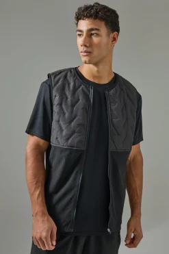Man Active Quilted Gilet | BoohooMAN UK
