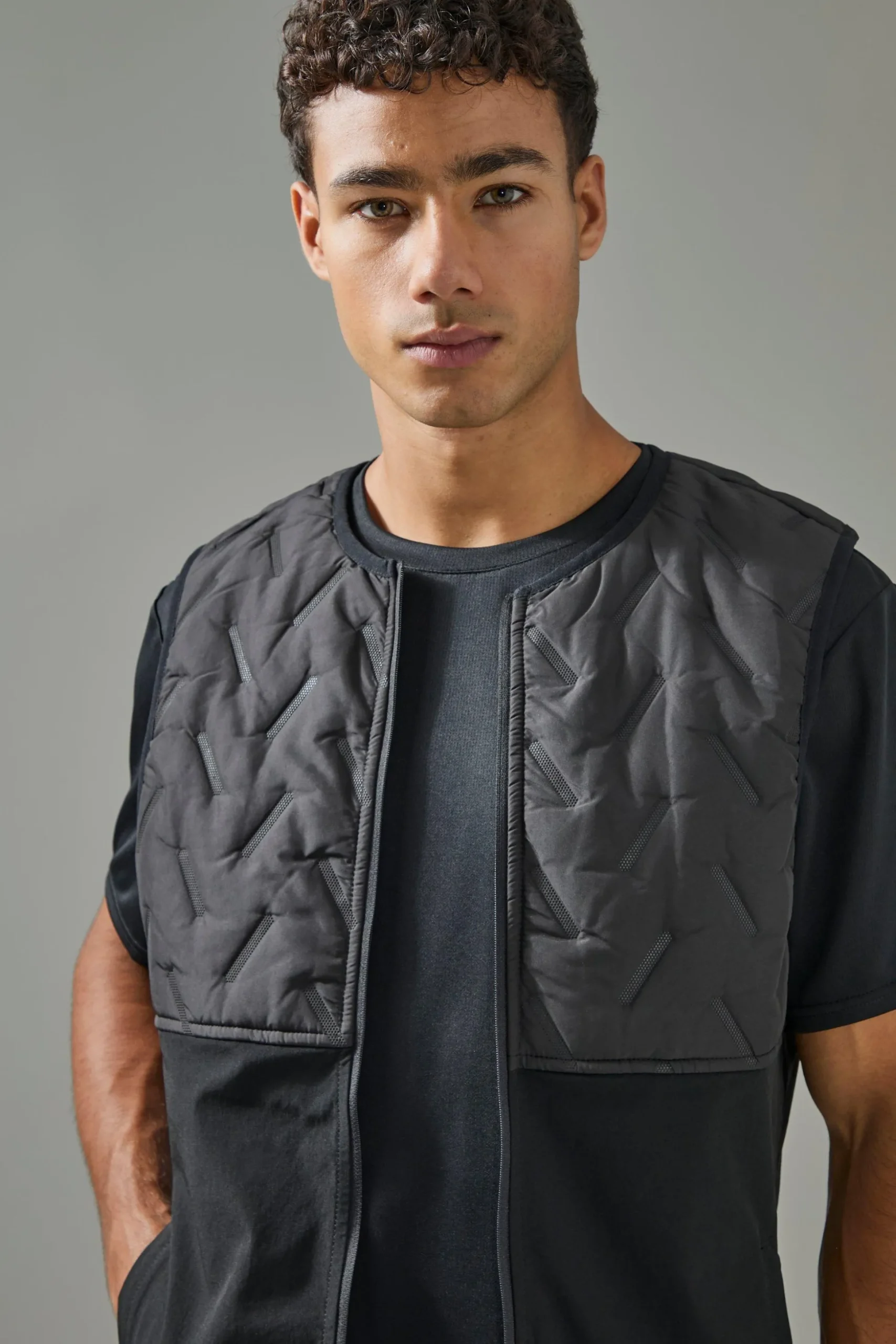 Man Active Quilted Gilet | BoohooMAN UK