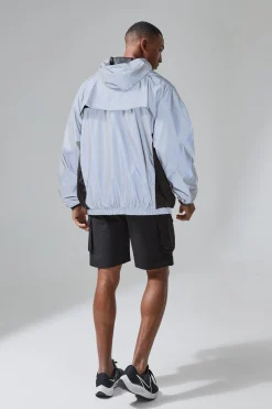 Man Active Reflective Oversized Windbreaker | BoohooMAN UK