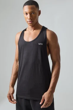 Man Active Reg Fit Gym Vest 2 Pack | BoohooMAN UK