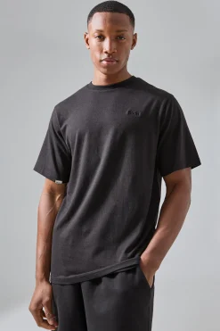Man Active Rest Day Drop Shoulder Reg Fit T-shirt | BoohooMAN UK