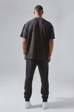 Man Active Rest Day Oversized Extended Neck T-shirt | BoohooMAN UK