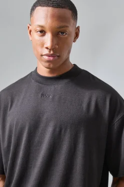 Man Active Rest Day Oversized Extended Neck T-shirt | BoohooMAN UK