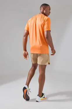 Man Active Ripstop Neon Logo Regular Fit 5inch Short | BoohooMAN UK