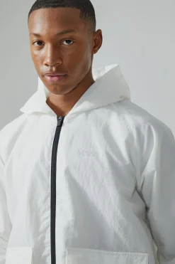 Man Active Ripstop Nylon Utility Windbreaker | BoohooMAN UK