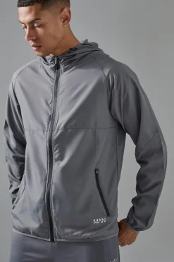 Man Active Ripstop Shower Resist Windbreaker | BoohooMAN UK