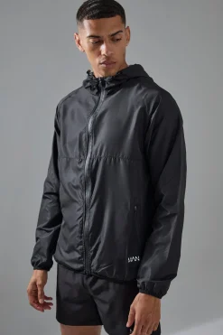 Man Active Ripstop Shower Resist Windbreaker | BoohooMAN UK