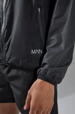 Man Active Ripstop Shower Resist Windbreaker | BoohooMAN UK