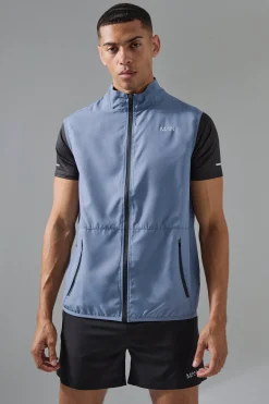 Man Active Ripstop Shower Resist Gilet | BoohooMAN UK