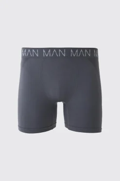 Man Active Seamless 7inch Long Boxer | BoohooMAN UK