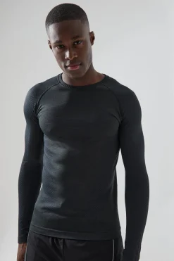 Man Active Seamless Muscle Fit Long Top | BoohooMAN UK