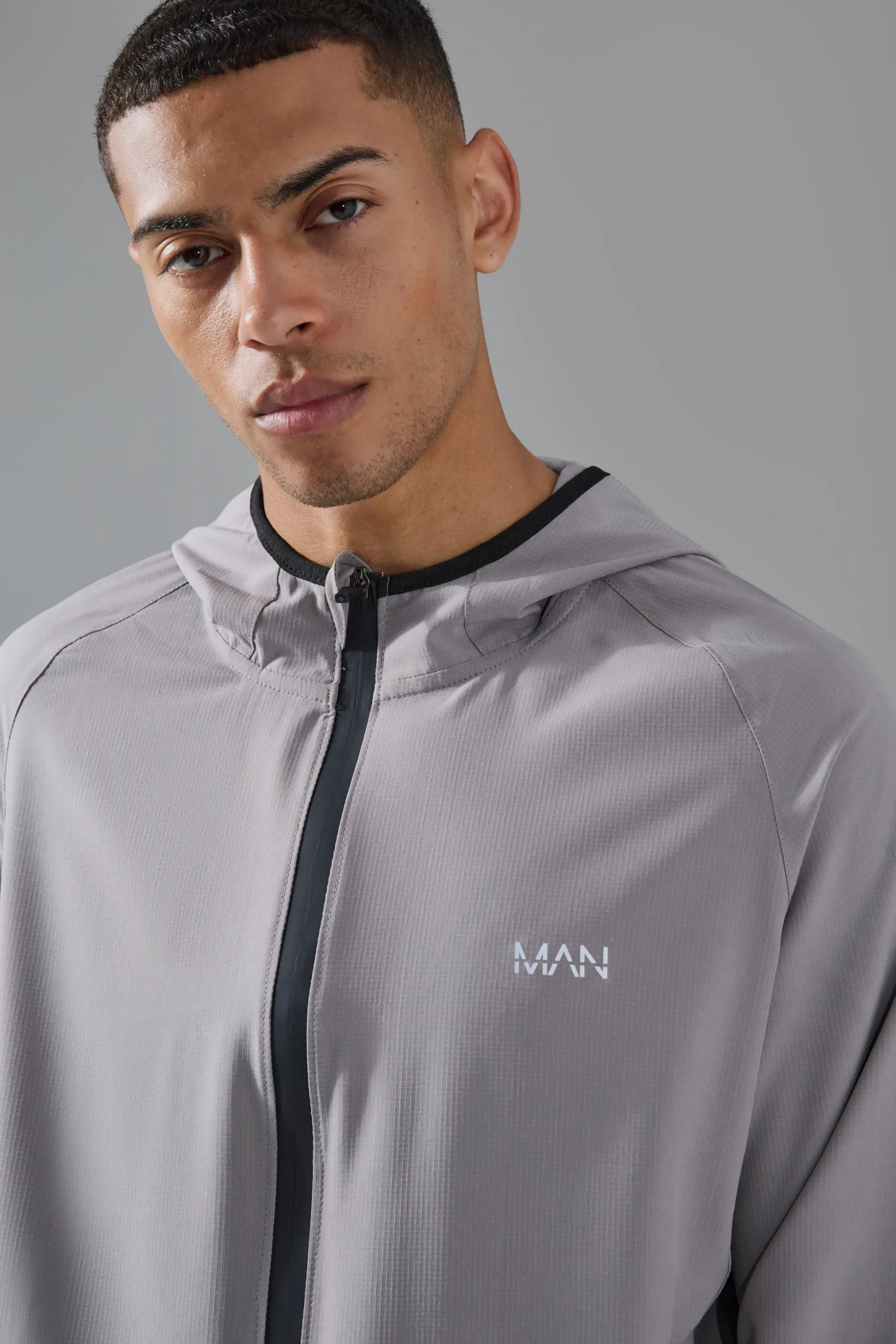 Man Active Stretch Ripstop Short & Windbreaker Tracksuit | BoohooMAN UK