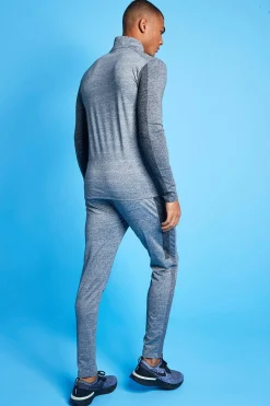 Man Active Tonal 1/4 Zip Tracksuit | BoohooMAN UK