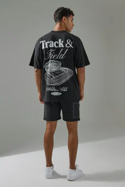 Man Active Track & Field Oversized T-shirt | BoohooMAN UK