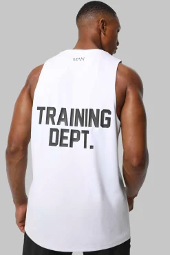 Man Active Training Dept Performance Reg Fit Vest | BoohooMAN UK