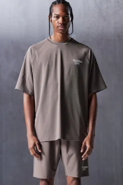 Man Active Training Dept Boxy Performance T-shirt | BoohooMAN UK