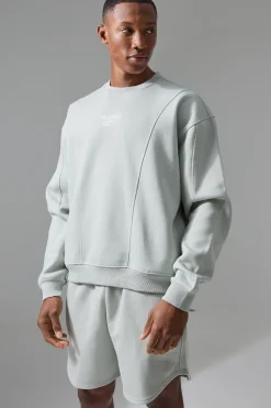 Man Active Training Dept Boxy Sweatshirt Short Tracksuit | BoohooMAN UK