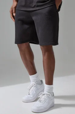 Man Active Training Dept Oversized 5inch Embossed Short | BoohooMAN UK