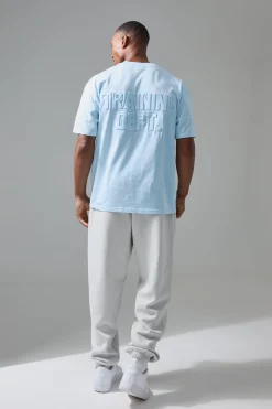 Man Active Training Dept Oversized Embossed T-shirt | BoohooMAN UK