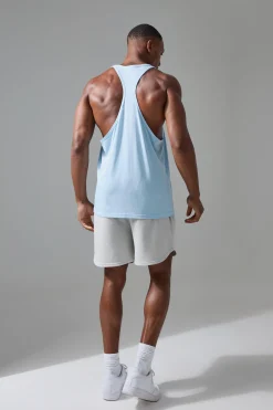 Man Active Training Dept Jersey Regular Fit Stringer Vest | BoohooMAN UK