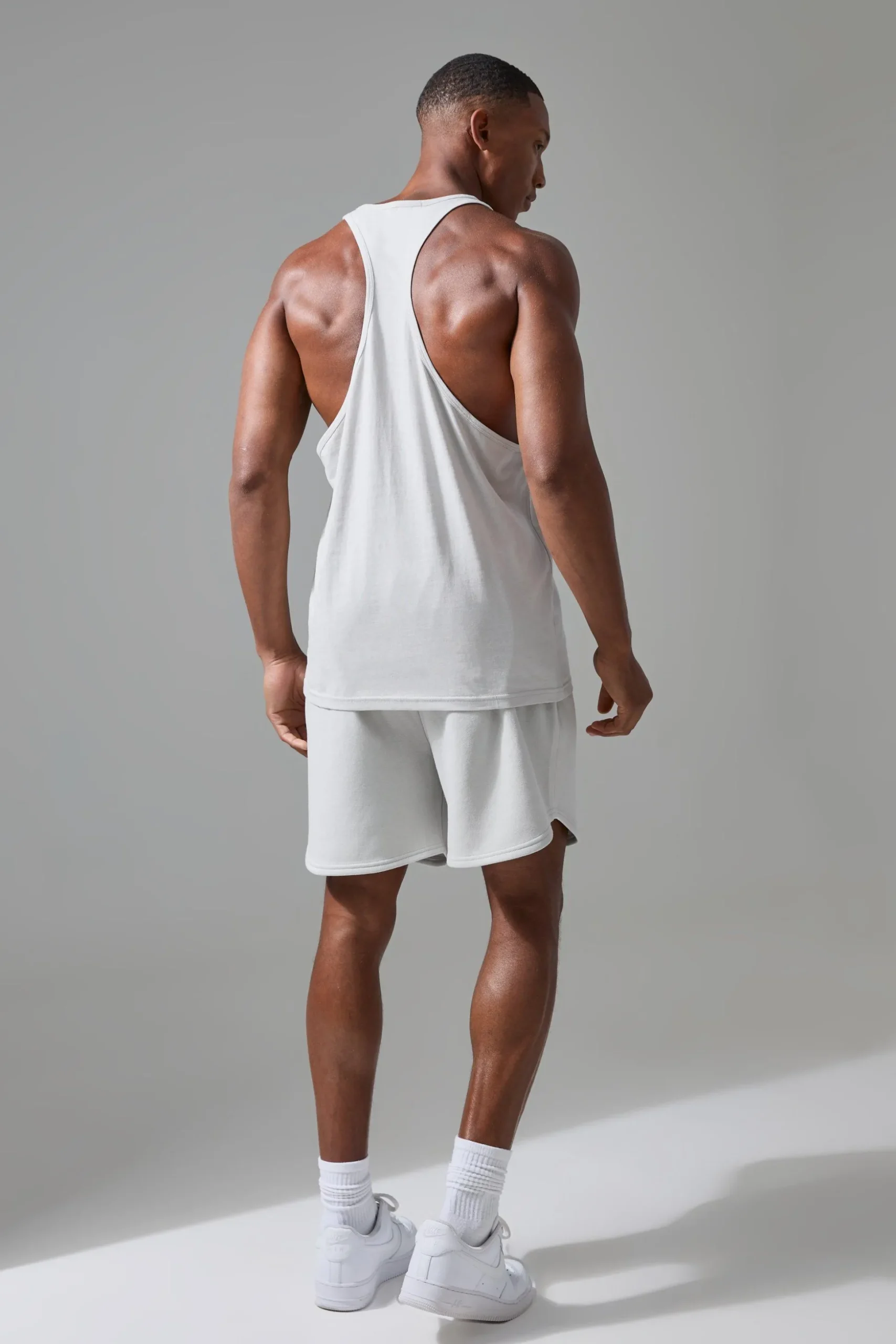 Man Active Training Dept Jersey Reg Fit Stringer Vest | BoohooMAN UK