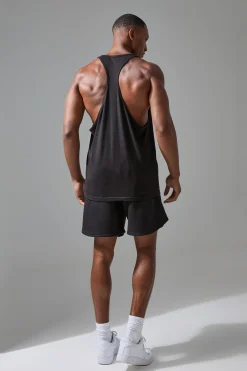 Man Active Training Dept Jersey Regular Fit Stringer Vest | BoohooMAN UK