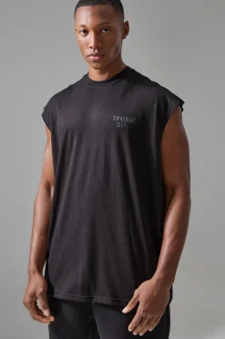 Man Active Training Dept Oversized Tank Top | BoohooMAN UK