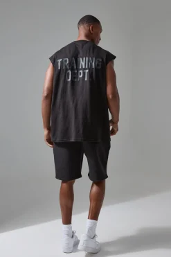 Man Active Training Dept Oversized Tank Top | BoohooMAN UK