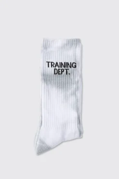 Man Active Training Dept Tie-dye Crew Socks | BoohooMAN UK