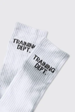 Man Active Training Dept Tie-dye Crew Socks | BoohooMAN UK