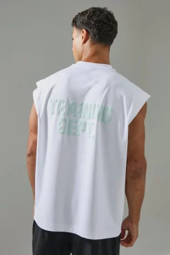 Man Active Training Dept Oversized Performance Tank | BoohooMAN UK