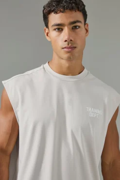Man Active Training Dept Oversized Performance Tank | BoohooMAN UK