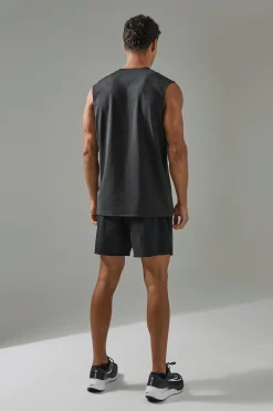 Man Active Training Dept Perforated Performance Tank | BoohooMAN UK