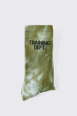 Man Active Training Dept Tie-dye Crew Socks | BoohooMAN UK