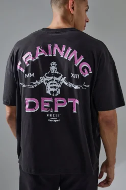 Man Active Training Dept Oversized T-shirt | BoohooMAN UK