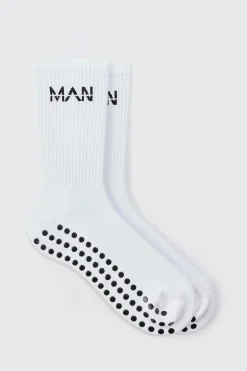 Man Active Training Grip Crew Socks | BoohooMAN UK