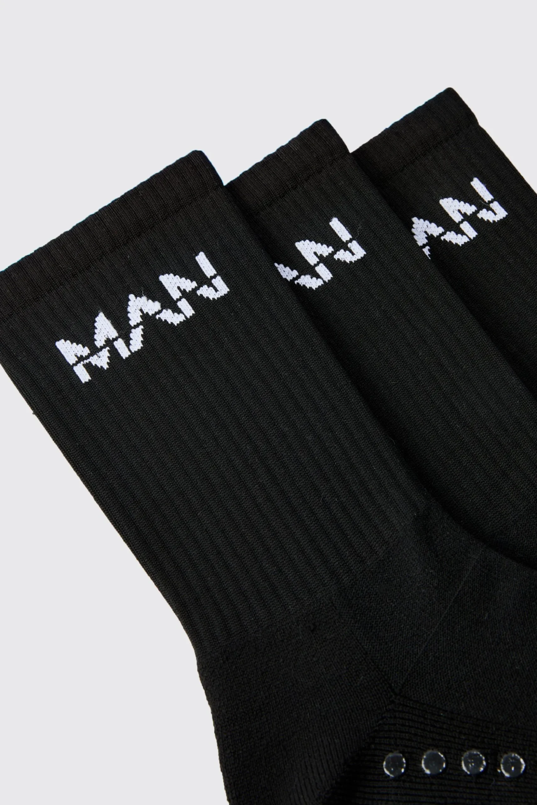 Man Active Training Grip Crew 3 Pack Socks | BoohooMAN UK