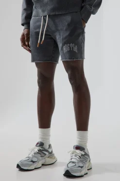 Man Active Washed Rest Day Regular Fit 5inch Shorts | BoohooMAN UK