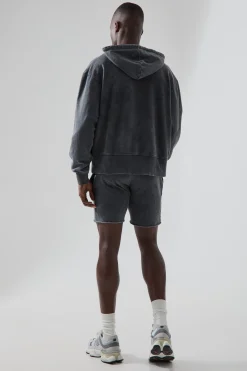 Man Active Washed Rest Day Regular Fit 5inch Shorts | BoohooMAN UK