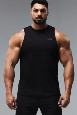 Man Active X Andrei Gym Regjular Fit Racer Tank | BoohooMAN UK